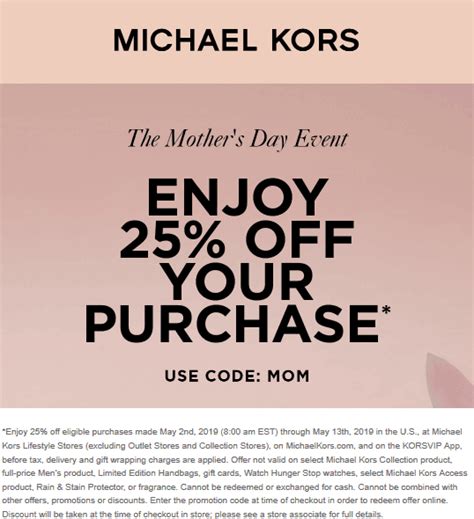 Michael Kors promo codes 